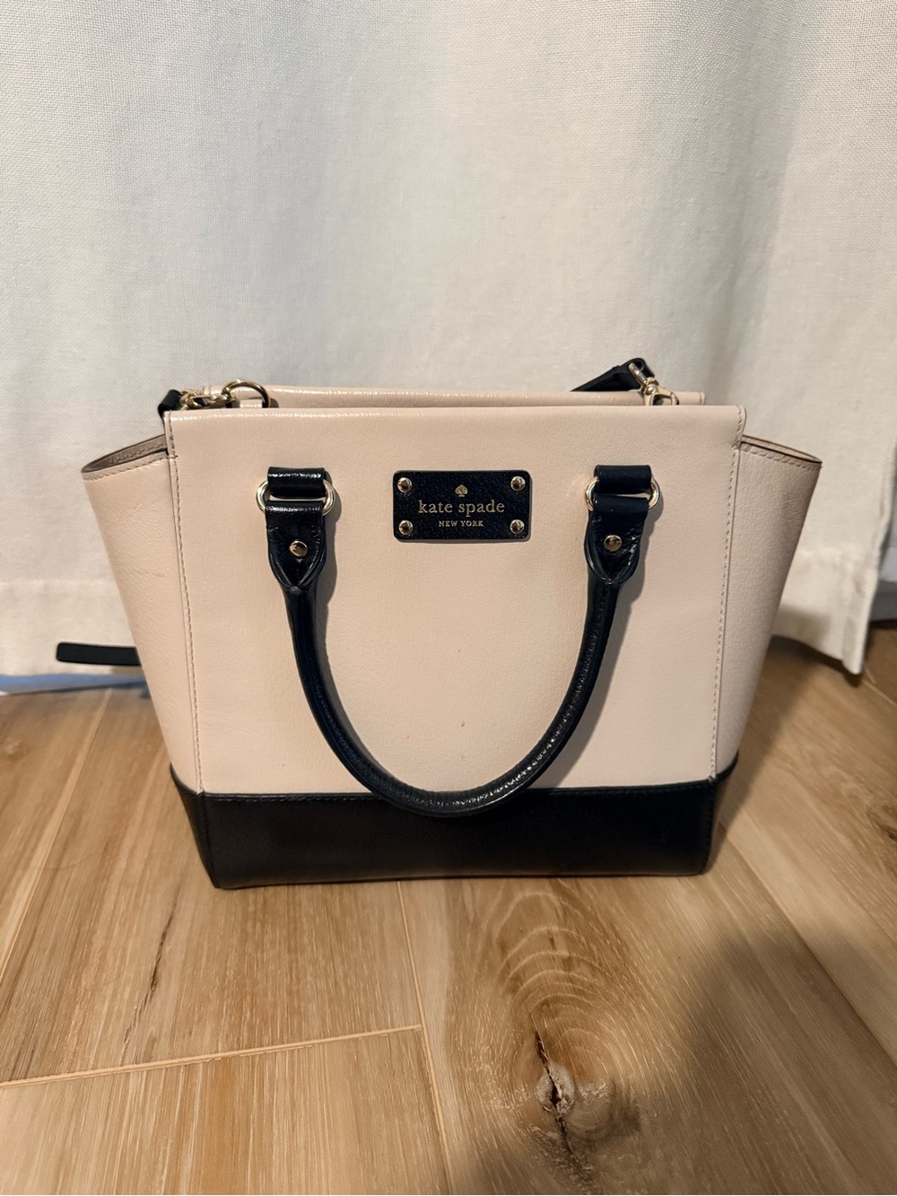 kate spade Two-Tone Cream and Black Satchel